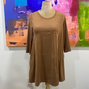 Suede dress mini